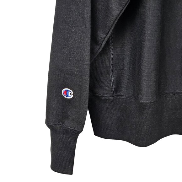 Champion Reverse Weave Ironclad Sweatshirt Size L Built For More Black Pullover - Picture 7 of 8